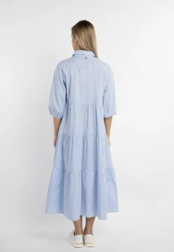DreiMaster GESTREIFTES - Vestido Informal - Hellblau Wollweiss, Mujer -Tienda DreiMaster barata 01cf0c0dc6524de998c3e55fa95e9d59
