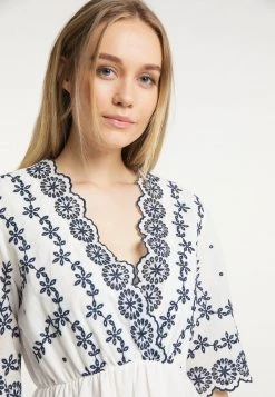 Mujer DREIMASTER IMANE - Vestido Informal - Weiss Marine -Tienda DreiMaster barata 0256ded838d2417a9eb3228a6bd3930a