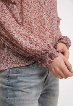 DreiMaster Mujer Blusa - Hellbeige Beerenrot -Tienda DreiMaster barata 0552338fb4e44603a28c62dffb044d9b