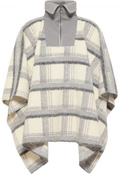Mujer DREIMASTER BATUTTA - Poncho - Karo Grau -Tienda DreiMaster barata 0589bf160e9c495e8d76e837c9ad097c