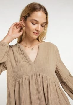 Mujer DREIMASTER INCUS - Vestido Informal - Steinbeige -Tienda DreiMaster barata 06d02ef077884f83b01db606b8099559