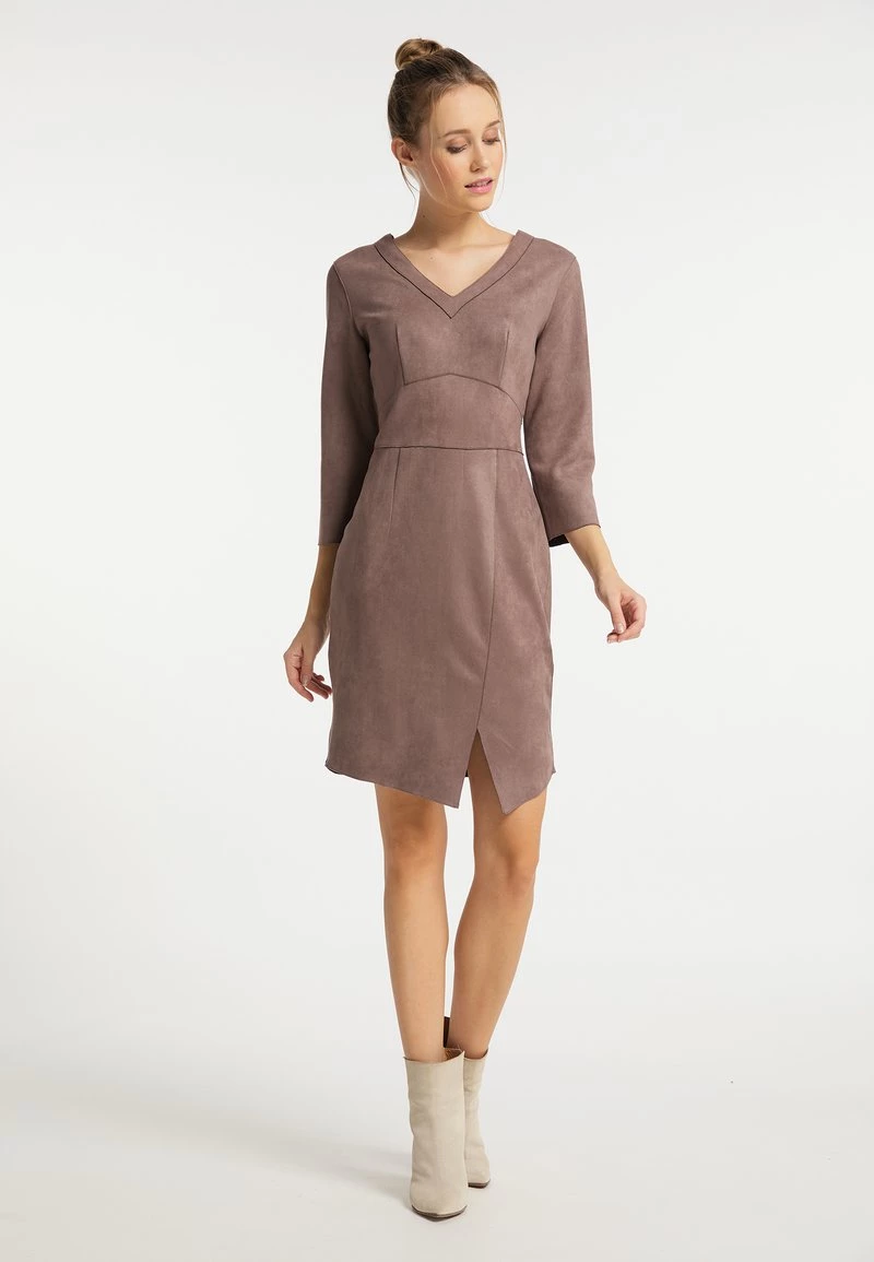 DreiMaster Mujer Vestido Informal - Taupe 2 DreiMaster Mujer Vestido Informal - Taupe - Imagen 2
