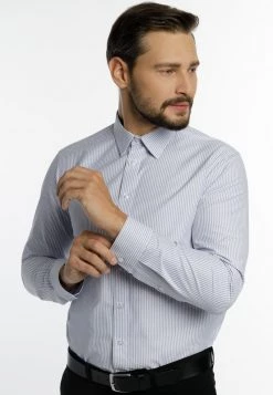 DreiMaster Camisa Elegante - Dunkelblau Gestreift, Hombre -Tienda DreiMaster barata 0a126aed72d4442b8416ecc899fe5047