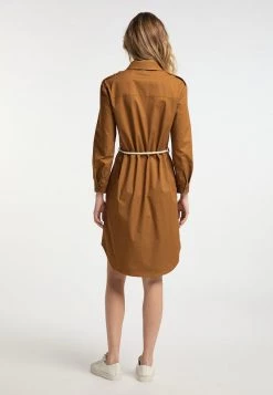 Mujer DREIMASTER ELMWOOD - Vestido Camisero - Cognac -Tienda DreiMaster barata 0b2d9173e95d4d20a6044a74d0645cb0