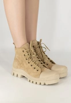 DreiMaster Mujer Botines Con Plataforma - Camel