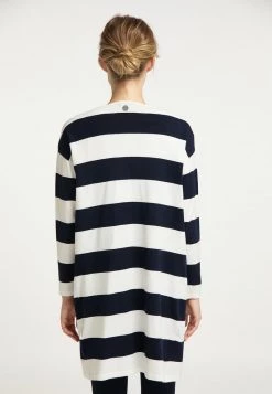 DREIMASTER BRIDGEPORT - Chaqueta De Punto - Wollweiss Marine, Mujer -Tienda DreiMaster barata 1124952e3bc54395b0c0b38160e5a80d