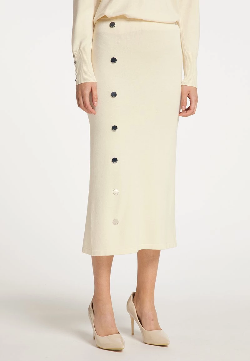 Mujer DREIMASTER BARADELLO - Falda De Tubo - Wollweiss 1 Mujer DREIMASTER BARADELLO - Falda De Tubo - Wollweiss