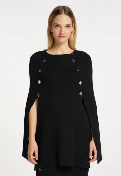 DREIMASTER BARADELLO - Poncho - Schwarz, Mujer