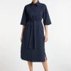 DreiMaster Vestido Camisero - Marine, Mujer