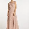 DreiMaster Mujer Vestido Largo - Rosa Wollweiss