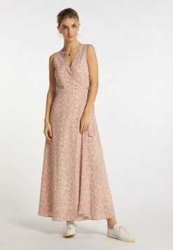 DreiMaster Mujer Vestido Largo - Rosa Wollweiss