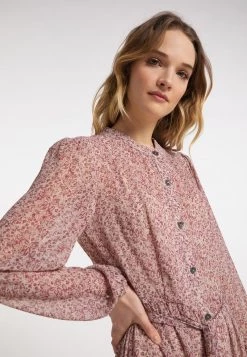 DreiMaster Mujer Vestido Camisero - Hellbeige Beerenrot -Tienda DreiMaster barata 1729d16465c544b38eb74dac60ef7eed