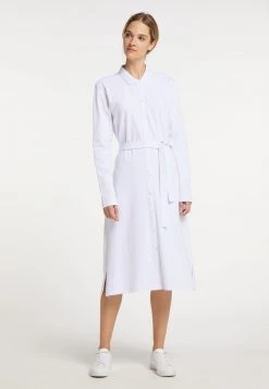 Mujer DREIMASTER BRIDGEPORT - Vestido Camisero - Weiss -Tienda DreiMaster barata 174b8de3621d462c91b0864b61d4fdc5