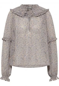 DreiMaster Mujer Blusa - Beige Blau -Tienda DreiMaster barata 191866d94fa34707951a23543153faa9