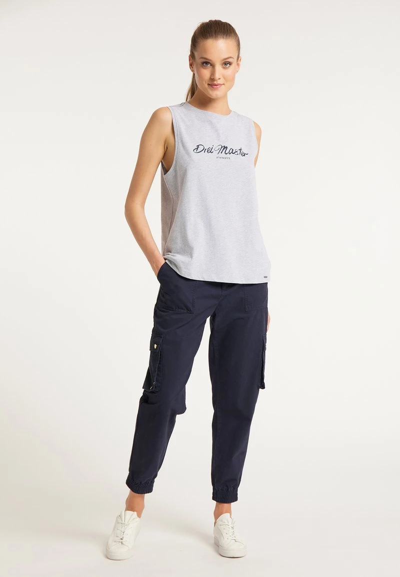 Mujer DREIMASTER TOP - Top - Hellgrau Melange 2 Mujer DREIMASTER TOP - Top - Hellgrau Melange - Imagen 2