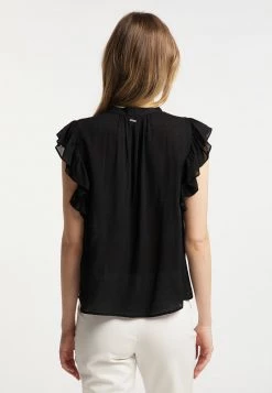 Mujer DREIMASTER FUMO - Blusa - Schwarz -Tienda DreiMaster barata 1c52640c9b7443ffa49f496a05c480df