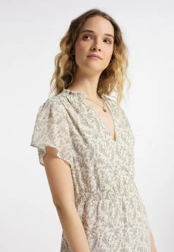 DreiMaster MIT RÜSCHEN - Vestido Camisero - Wollweiss Schwarz, Mujer -Tienda DreiMaster barata 1e5ecd51687846d5be94a95b04806bde