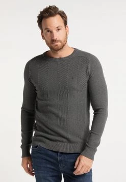 Hombre DREIMASTER TAXIEN - Jersey De Punto - Dunkelgrau Melange