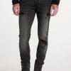 Hombre DREIMASTER COBIE - Vaqueros Slim Fit - Schwarz