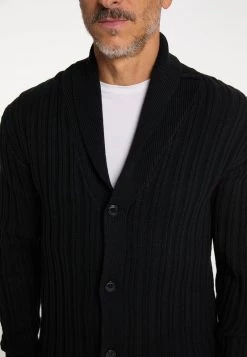 Hombre DREIMASTER ABREL - Chaqueta De Punto - Schwarz -Tienda DreiMaster barata 2164da0d066e4aba9f87a6d0f14a84c4