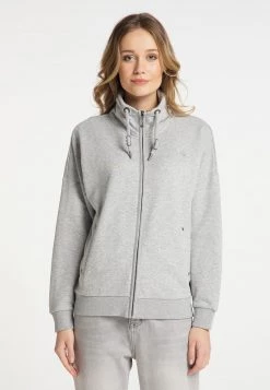 Mujer DREIMASTER TAKELAGE - Sudadera Con Cremallera - Hellgrau Melange