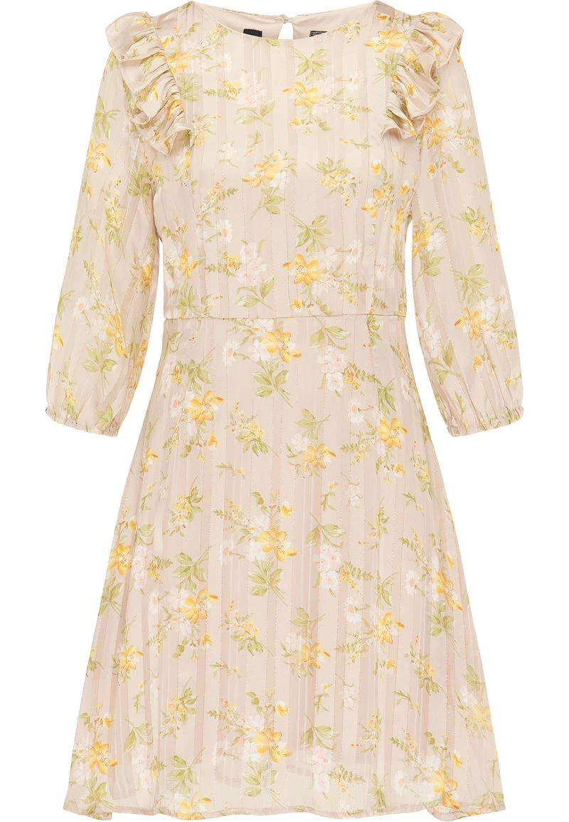 DreiMaster Mujer Vestido Informal - Nude Blumen 5 DreiMaster Mujer Vestido Informal - Nude Blumen - Imagen 5