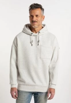 DREIMASTER TAKELAGE - Jersey Con Capucha - Weiss Melange, Hombre