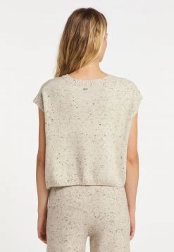 Mujer DREIMASTER INCUS - Camiseta Básica - Beige Melange -Tienda DreiMaster barata 288c20517c244382acd4552f3932ee61