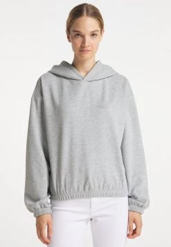 Mujer DREIMASTER BRIDGEPORT - Jersey Con Capucha - Hellgrau Melange