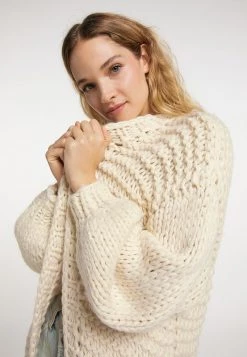 Mujer DREIMASTER INCUS - Chaqueta De Punto - Beige -Tienda DreiMaster barata 295b41c8b9854f188384d25128ddf9b6