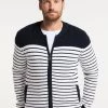 DreiMaster Hombre Chaqueta De Punto - Marine Wollweiss