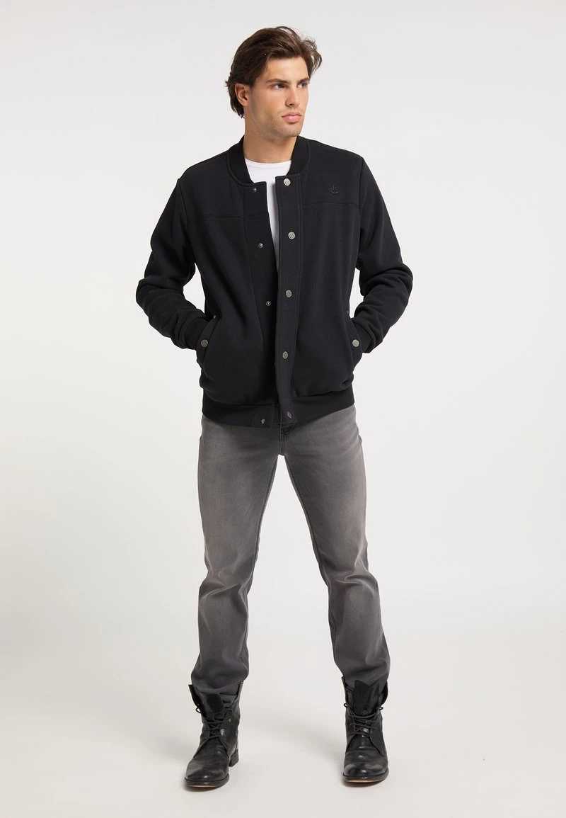 DreiMaster Hombre Sudadera Con Cremallera - Schwarz 2 DreiMaster Hombre Sudadera Con Cremallera - Schwarz - Imagen 2