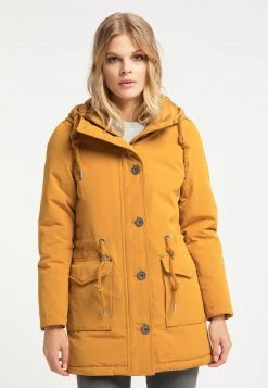 Mujer DREIMASTER PARKSTER - Abrigo De Invierno - Mustard Yellow