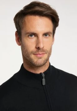 Hombre DREIMASTER BARADELLO - Chaqueta De Punto - Schwarz -Tienda DreiMaster barata 34492b4de0374009a3f473d4582fb0df