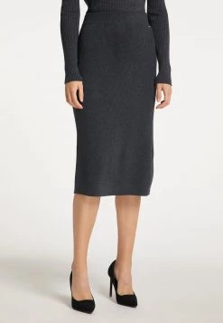 Mujer DREIMASTER KEYTI - Falda De Tubo - Grau Melange