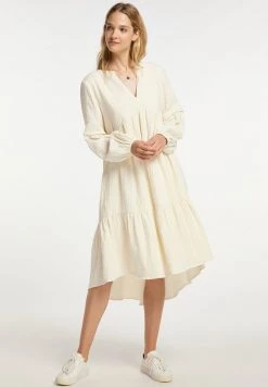 Mujer DREIMASTER INCUS - Vestido Informal - Wollweiss