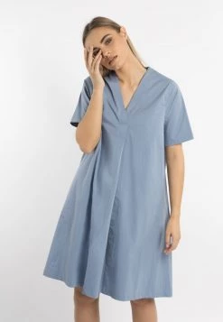 DreiMaster Mujer MIDI - Vestido Informal - Graublau