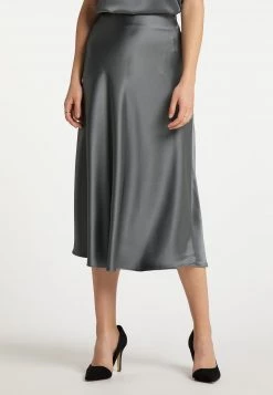 Mujer DREIMASTER BARADELLO - Falda Acampanada - Grau Oliv