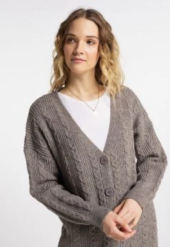 DREIMASTER INCUS - Chaqueta De Punto - Schlammbraun Melange, Mujer -Tienda DreiMaster barata 37c2a5a789b04e1eaa2d1c820022d4f2