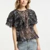 Mujer DREIMASTER SASHIMA - Blusa - Schwarz Geblümt