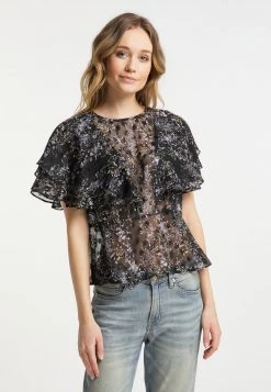 Mujer DREIMASTER SASHIMA - Blusa - Schwarz Geblümt