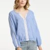 Mujer DREIMASTER ABREL - Blusa - Wollweiss Hellblau
