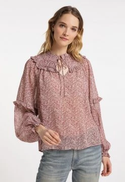 DreiMaster Mujer Blusa - Hellbeige Beerenrot