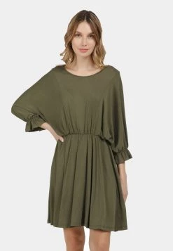DreiMaster Mujer KLEID - Vestido Ligero - Militär Oliv