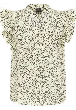 Mujer DREIMASTER BOLINE - Blusa - Wollweiss Gepunktet -Tienda DreiMaster barata 3dbab02e5aa94982910aef6c06f869e6