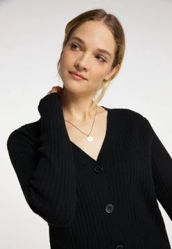 Mujer DREIMASTER INCUS - Chaqueta De Punto - Schwarz -Tienda DreiMaster barata 3ed692910c934c2681554bfab351367e