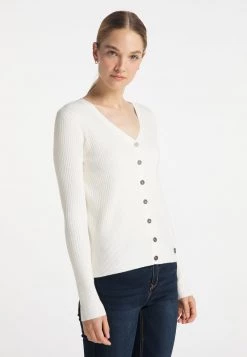 DREIMASTER TAKELAGE - Chaqueta De Punto - Wollweiss, Mujer