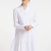 DreiMaster Vestido Camisero - Weiss, Mujer