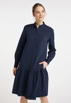 DreiMaster Mujer Vestido Camisero - Marine