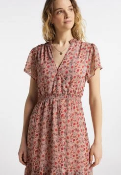 DreiMaster RÜSCHEN - Vestido Largo - Rosa Mehrfarbig, Mujer -Tienda DreiMaster barata 455e11f1e6d74d49abc2fe882ef88a9d